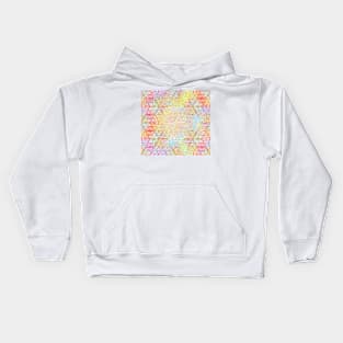 Colorful circles (light background) Kids Hoodie